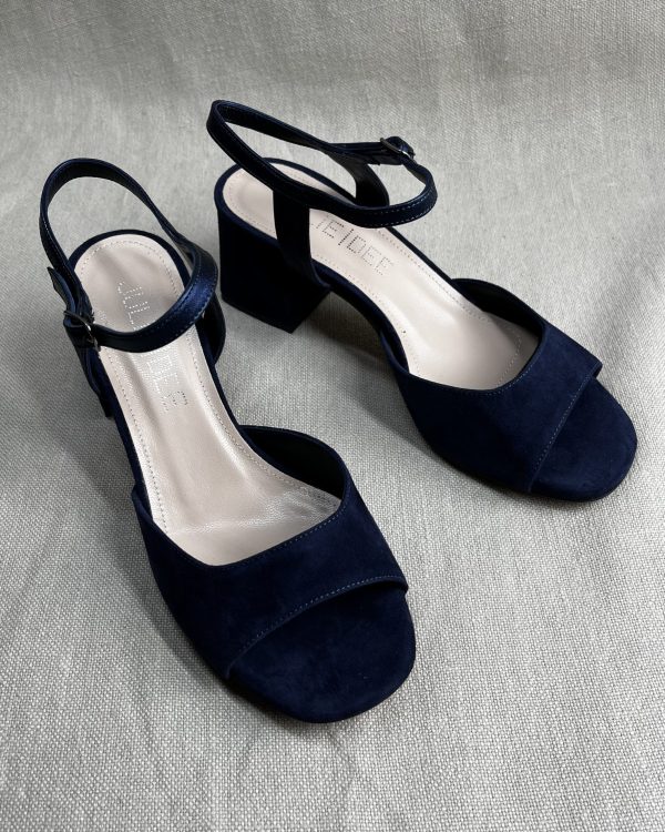JULiE DEE suede block heel sandals