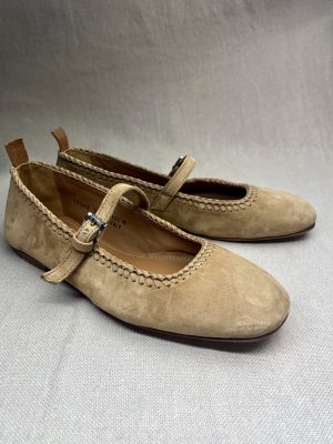 Elia Maurizi suede Mary-Jane flats