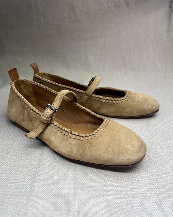Elia Maurizi suede Mary-Jane flats