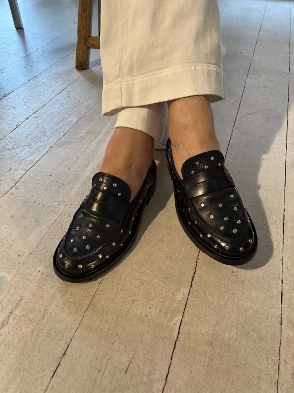 Elia Maurizi leather penny-loafer with studs - Image 2