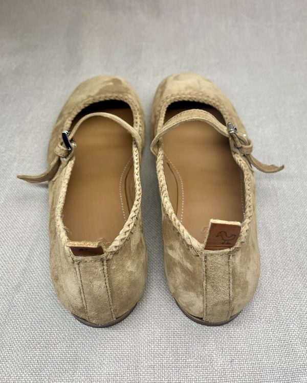 Elia Maurizi suede Mary-Jane flats - Image 3
