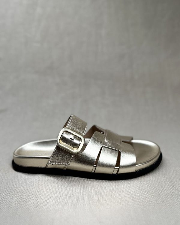 Triver Flight metallic-leather slides - Image 2