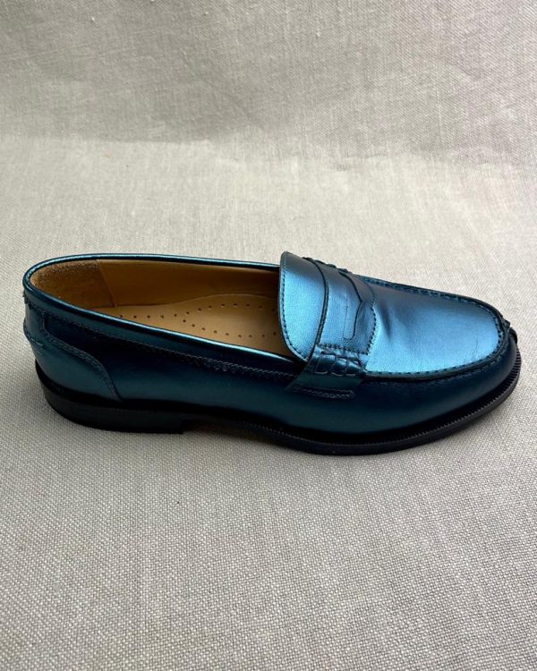 Gallucci College metallic-leather loafers - Image 2
