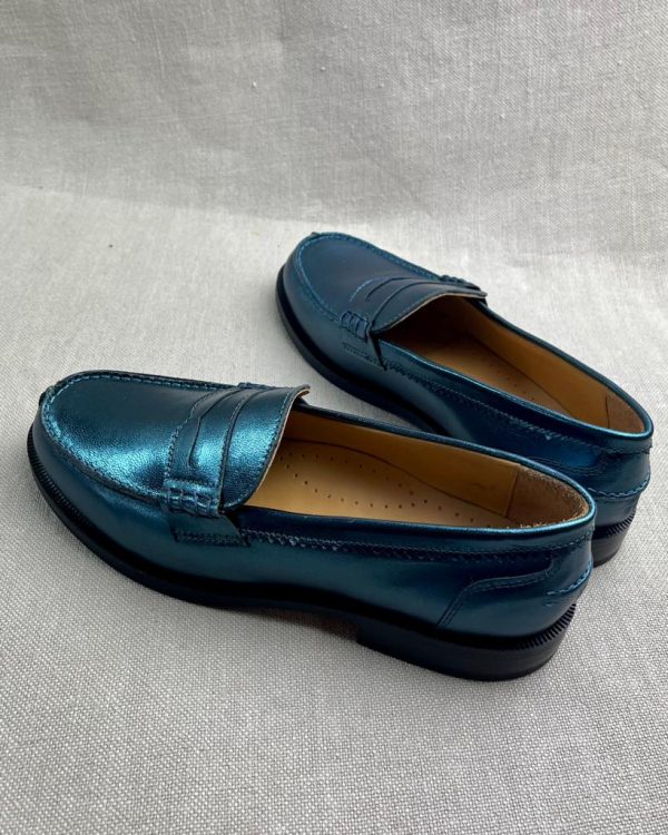 Gallucci College metallic-leather loafers - Image 3