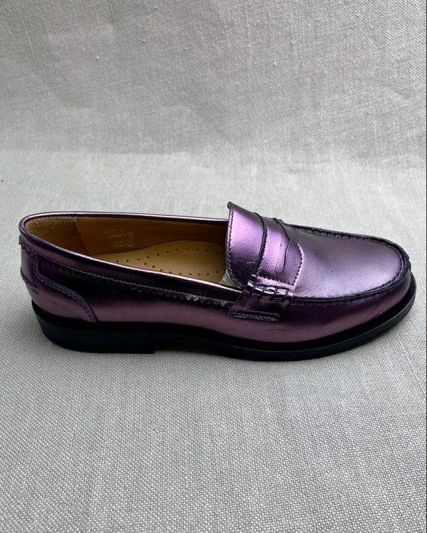 Gallucci College metallic-leather loafers - Image 2