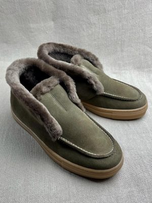 Gallucci suede & fur ankle boot