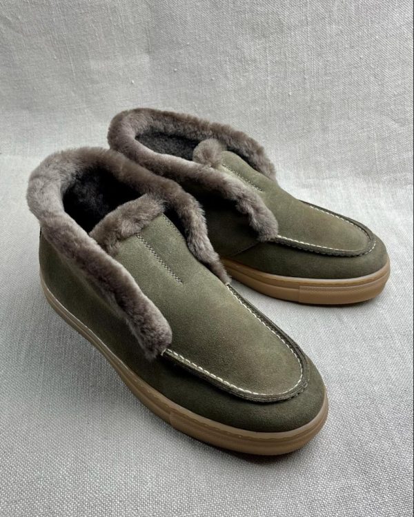 Gallucci suede & fur ankle boot