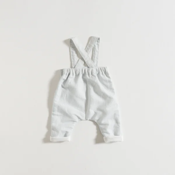 Grace Baby & Child trousers with straps/ blue stripes linen - Image 2
