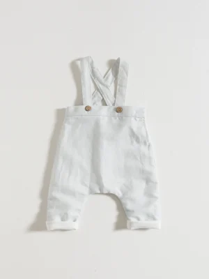 Grace Baby & Child trousers with straps/ blue stripes linen