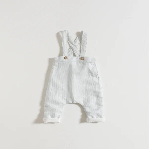 Grace Baby & Child trousers with straps/ blue stripes linen