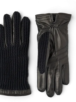 Hestra Anna leather & crochet gloves