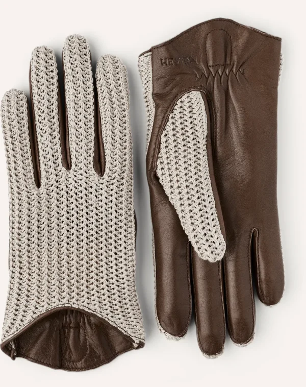 Hestra Melissa leather & crochet gloves