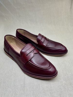 Triver Flight leather penny loafers