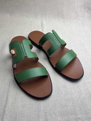 Triver Flight leather flat mules