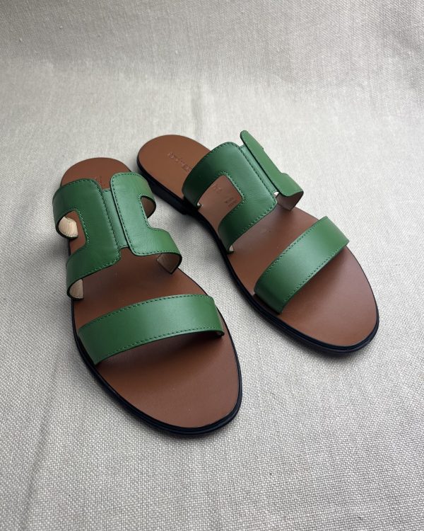 Triver Flight leather flat mules