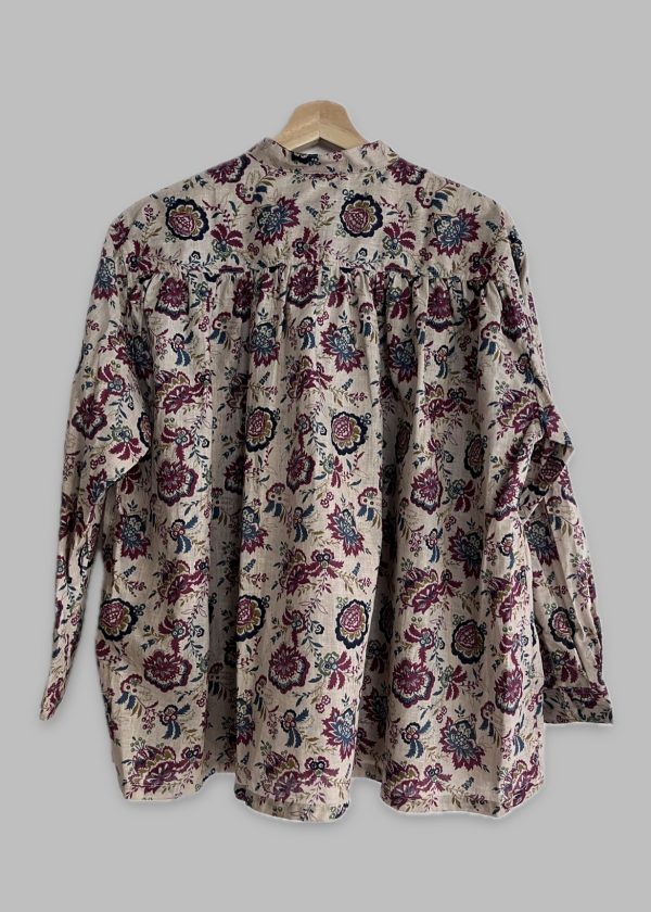Ichi Antiquités Floral Print Linen Blouse - Image 2