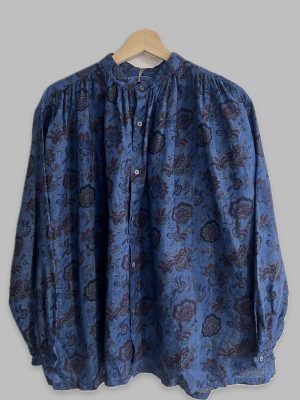 Ichi Antiquités Floral Print Linen Blouse