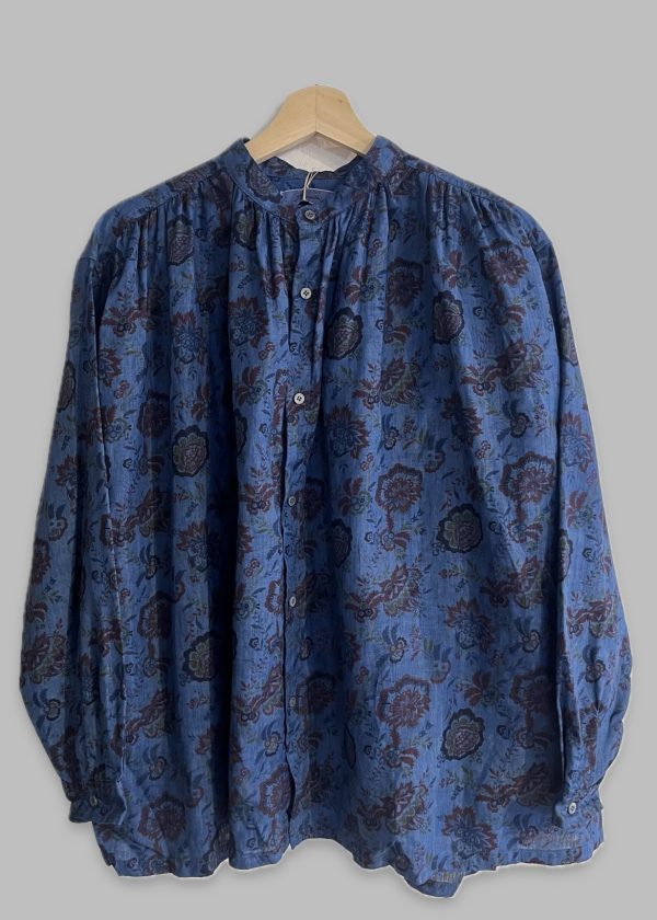 Ichi Antiquités Floral Print Linen Blouse