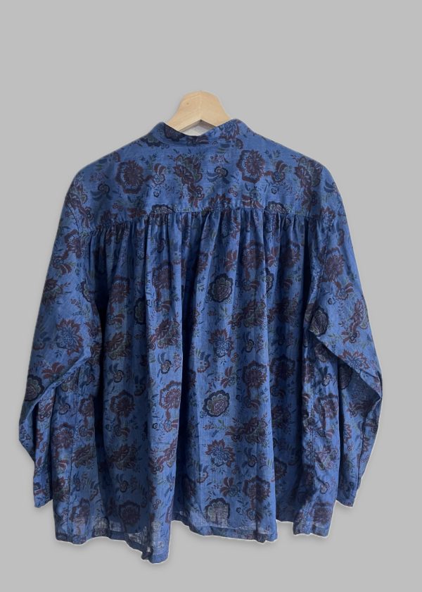 Ichi Antiquités Floral Print Linen Blouse - Image 2