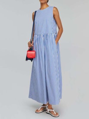Semicouture Stripe Cotton Maxi Dress
