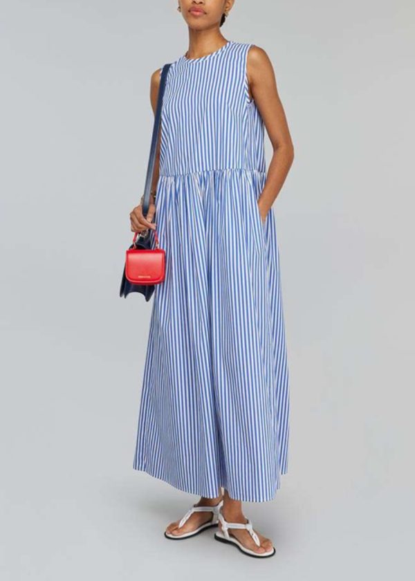 Semicouture Stripe Cotton Maxi Dress