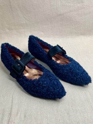 Stringart bouclé point-toe flats
