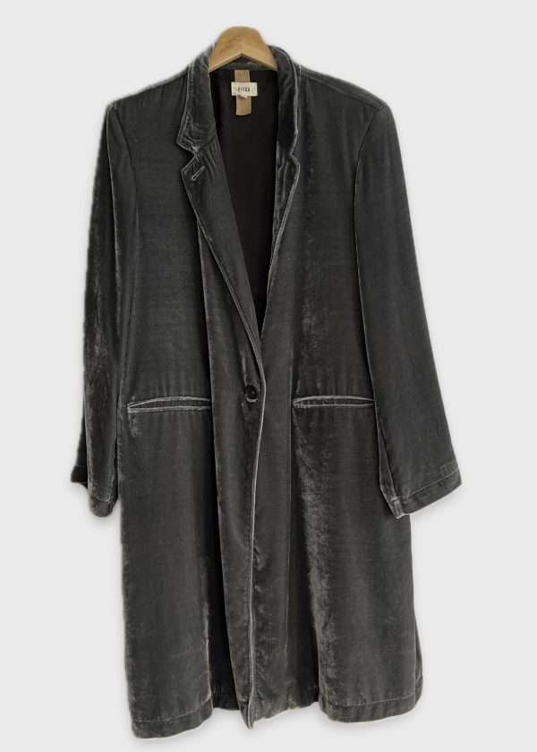 Diega Melo Long Velvet Coat
