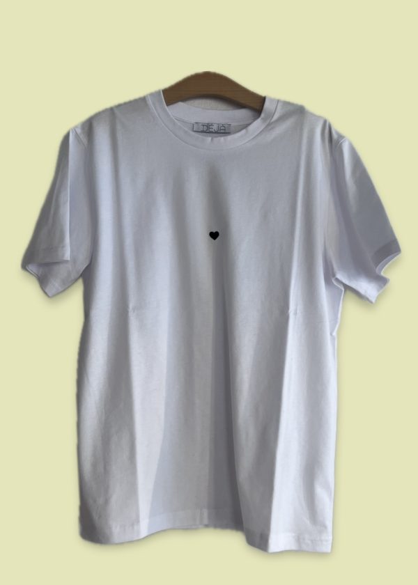 DÉJÁ Cotton Black Heart Design T-Shirt