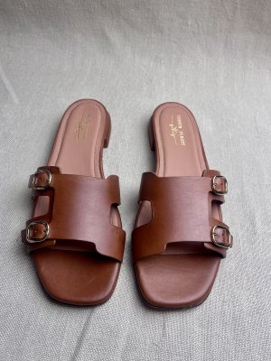 Triver Flight Leather Flat Sandals