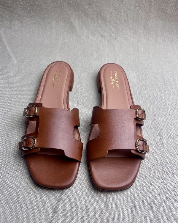 Triver Flight Leather Flat Sandals