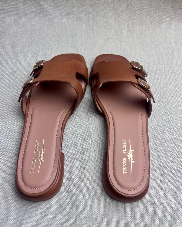 Triver Flight Leather Flat Sandals - Image 3
