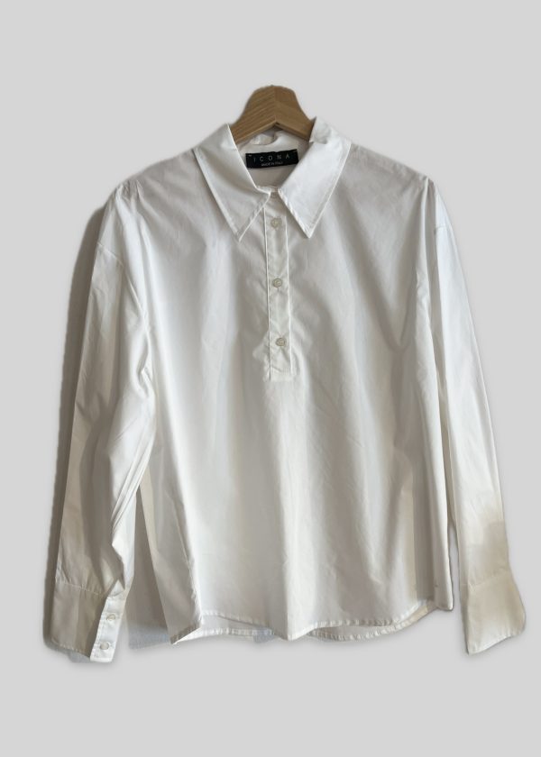 Icona Cotton Back-Split Shirt
