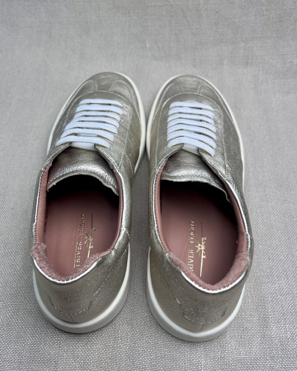 Triver Flight Gold Metallic Sneakers - Image 3