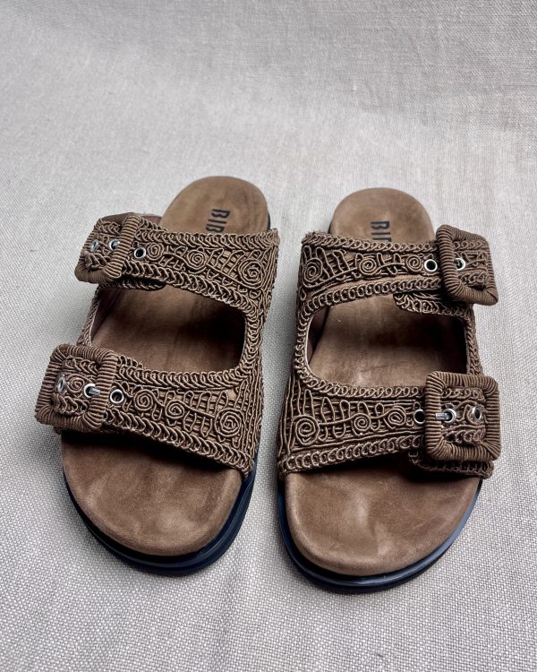 Bibi Lou Suede & Crochet Slides