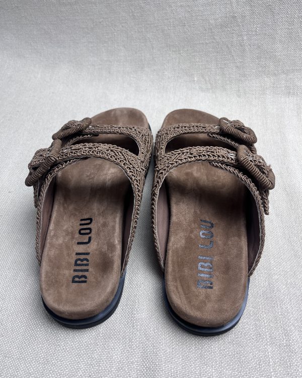 Bibi Lou Suede & Crochet Slides - Image 2