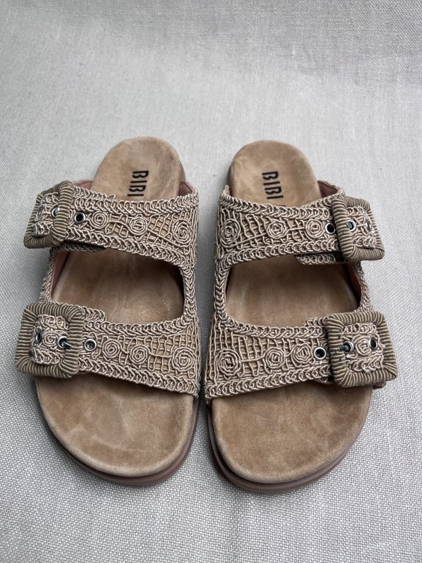 Bibi Lou Suede & Crochet Slides