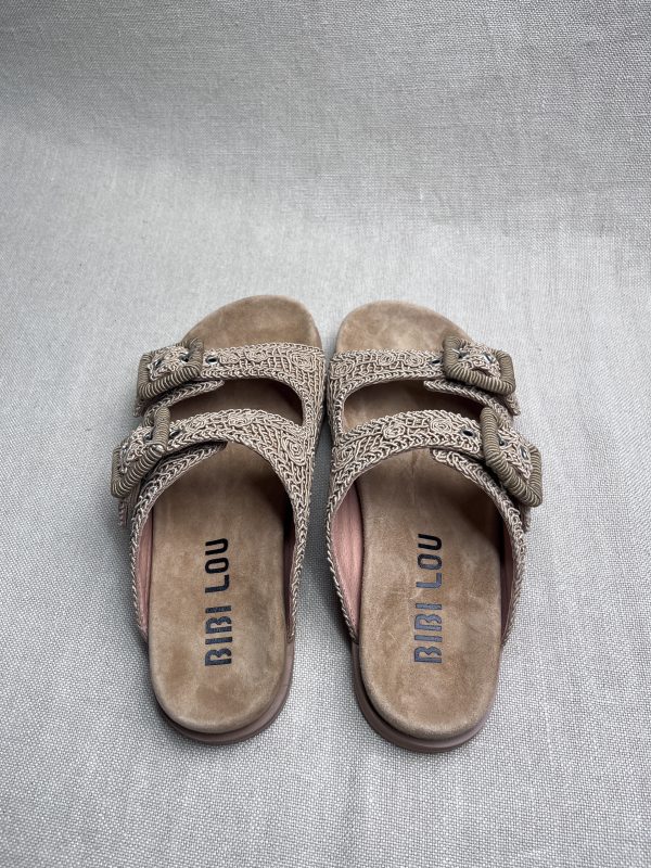 Bibi Lou Suede & Crochet Slides - Image 3