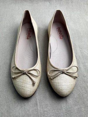 NICONICO by Beberlis raffia ballet flats