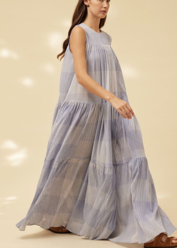 Semicouture Needlecord muslin crew-neck dress