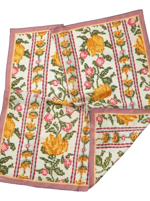 Tapis Noir Classical yellow flower scarf