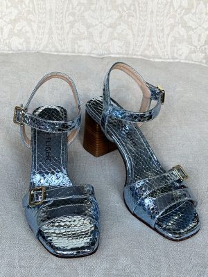 Triver Flight metallic leather sandals