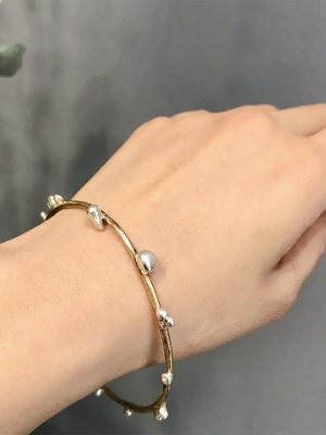 NicoNico bronze & silver bangle