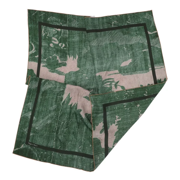 Tapis Noir classial green toile scarf - Image 2