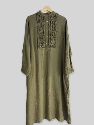 Ichi Antiquités Linen Midi Dress