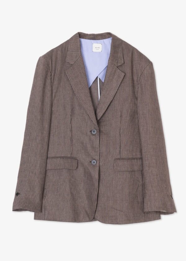 Alysi Micro Stripe Single Breasted Blazer - Image 4