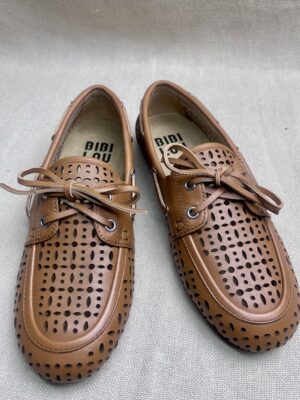 Bibi Lou Laser Cut Leather Flats