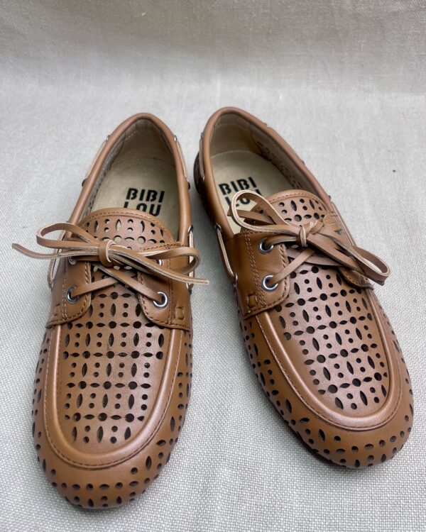 Bibi Lou Laser Cut Leather Flats