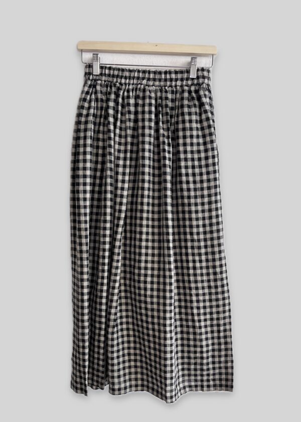 Ichi Antiquités checked linen skirt - Image 2