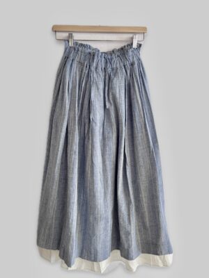 Ichi Antiquités striped cotton skirt