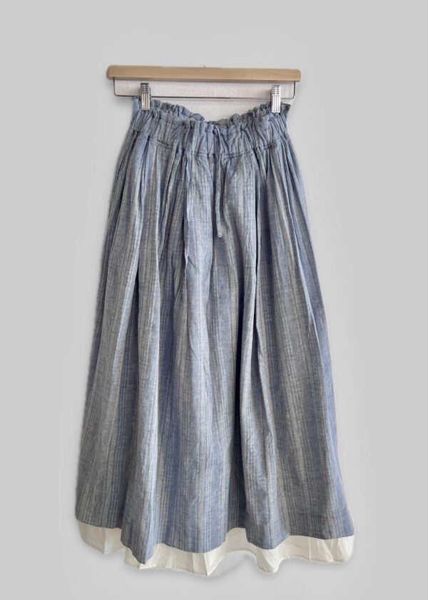 Ichi Antiquités striped cotton skirt